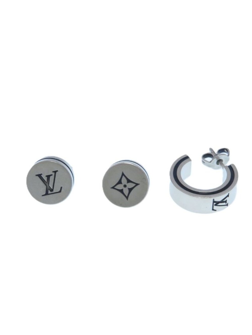 Louis Vuitton Earrings LV Tailor Set Silver